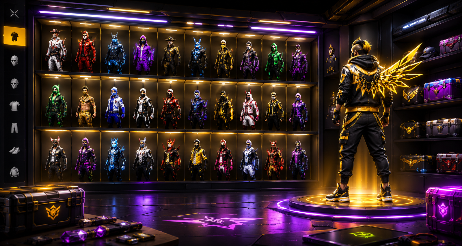 Add hero image here — e.g. a wardrobe screen full of unlocked skins