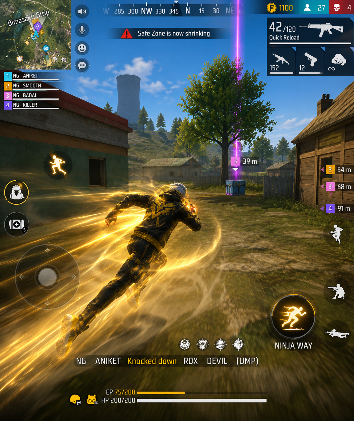 Add image here — Ninja Way emote gameplay clip