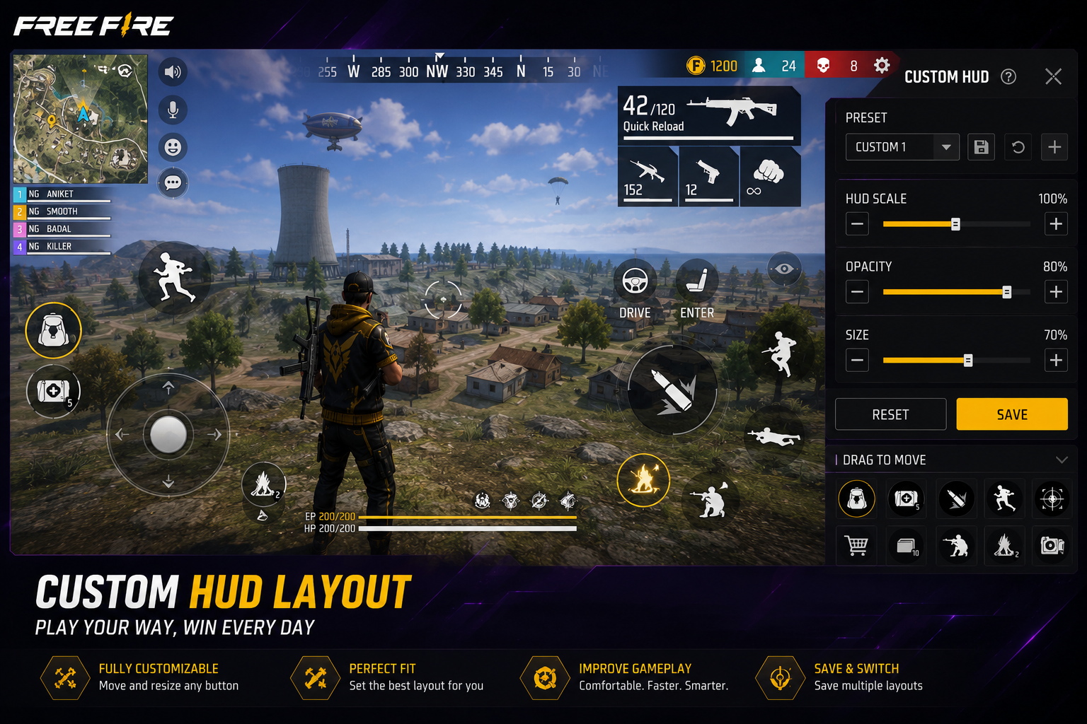 Add image here — custom HUD layout example